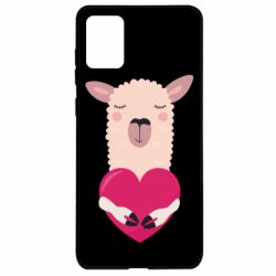 Чехол из раздела Лама Lama with heart для Samsung A71 - FATLINE Чехол из раздела Лама Lama with heart для Samsung A71