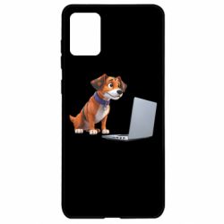 Чехол из раздела Программистам Песик перед ноутбуком для Samsung A71 - FATLINE Чехол из раздела Программистам Песик перед ноутбуком для Samsung A71