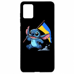 Чехол из раздела Лило и Стич Стич с украинским флагом для Samsung A71 - FATLINE Чехол из раздела Лило и Стич Стич с украинским флагом для Samsung A71