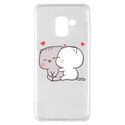 Чехол из раздела Кот Peach and Goma Cutie Cats для Samsung A8 2018 - FATLINE Чехол из раздела Кот Peach and Goma Cutie Cats для Samsung A8 2018