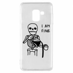 Чехол из раздела Черепа I'm Fine... для Samsung A8 2018 - FATLINE Чехол из раздела Черепа I'm Fine... для Samsung A8 2018