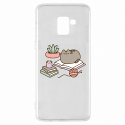 Чехол из раздела Pusheen Лучший вечер для Samsung A8+ 2018 - FATLINE Чехол из раздела Pusheen Лучший вечер для Samsung A8+ 2018