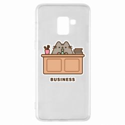 Чехол из раздела Pusheen Pusheen Business для Samsung A8+ 2018 - FATLINE Чехол из раздела Pusheen Pusheen Business для Samsung A8+ 2018
