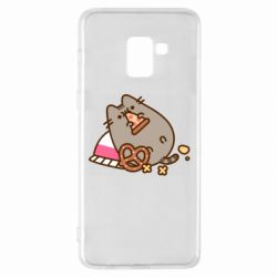 Чехол из раздела Pusheen Pusheen Chew для Samsung A8+ 2018 - FATLINE Чехол из раздела Pusheen Pusheen Chew для Samsung A8+ 2018