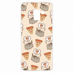 Чехол из раздела Pusheen Pusheen Pizza Lover для Samsung A8+ 2018 - FATLINE Чехол из раздела Pusheen Pusheen Pizza Lover для Samsung A8+ 2018