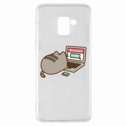 Чехол из раздела Pusheen Pusheen Pizzas Order для Samsung A8+ 2018 - FATLINE Чехол из раздела Pusheen Pusheen Pizzas Order для Samsung A8+ 2018
