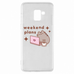 Чехол из раздела Pusheen Pusheen Weekend Plans для Samsung A8+ 2018 - FATLINE Чехол из раздела Pusheen Pusheen Weekend Plans для Samsung A8+ 2018