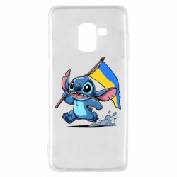 Чехол из раздела Лило и Стич Стич с украинским флагом для Samsung A8 2018 - FATLINE Чехол из раздела Лило и Стич Стич с украинским флагом для Samsung A8 2018