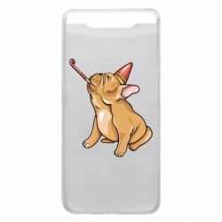 Чехол из раздела Бульдог новогодний бульдог с дудочкой для Samsung A80 - FATLINE Чехол из раздела Бульдог новогодний бульдог с дудочкой для Samsung A80