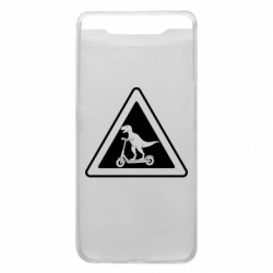 Чехол из раздела Авторские принты Осторожно: Динозавры на электросамокатах для Samsung A80 - FATLINE Чехол из раздела Авторские принты Осторожно: Динозавры на электросамокатах для Samsung A80