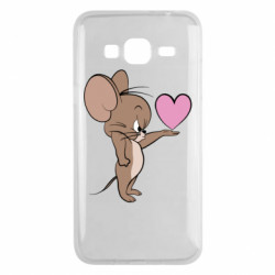 Чехол из раздела Любовь Джери с сердцем для Samsung J3 2016 - FATLINE Чехол из раздела Любовь Джери с сердцем для Samsung J3 2016