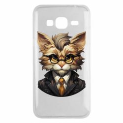Чехол из раздела ShelganenOK кот офисный сотрудник при галстуке для Samsung J3 2016 - FATLINE Чехол из раздела ShelganenOK кот офисный сотрудник при галстуке для Samsung J3 2016