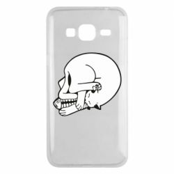 Чехол из раздела Черепа Кот с рыбьей костью. Череп для Samsung J3 2016 - FATLINE Чехол из раздела Черепа Кот с рыбьей костью. Череп для Samsung J3 2016
