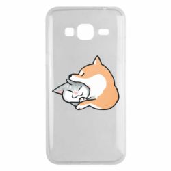 Чехол из раздела Корги Корги и котик для Samsung J3 2016 - FATLINE Чехол из раздела Корги Корги и котик для Samsung J3 2016