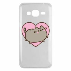 Чехол из раздела Pusheen Пушин В Сердечке для Samsung J3 2016 - FATLINE Чехол из раздела Pusheen Пушин В Сердечке для Samsung J3 2016