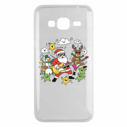 Чохол з розділу НОВИЙ РІК 2026 Рок-Санта-Бенд для Samsung J3 2016 - FATLINE Чохол з розділу НОВИЙ РІК 2026 Рок-Санта-Бенд для Samsung J3 2016