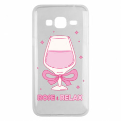 Чехол из раздела Авторские принты Розовый релакс в бокале для Samsung J3 2016 - FATLINE Чехол из раздела Авторские принты Розовый релакс в бокале для Samsung J3 2016