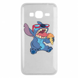 Чехол из раздела Лило и Стич Стич с мороженым для Samsung J3 2016 - FATLINE Чехол из раздела Лило и Стич Стич с мороженым для Samsung J3 2016