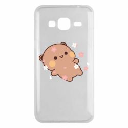 Чехол из раздела Bubu and Dudu Мишка и сакура для Samsung J3 2016 - FATLINE Чехол из раздела Bubu and Dudu Мишка и сакура для Samsung J3 2016