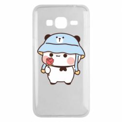 Чехол из раздела Bubu and Dudu Мишка с цветочком для Samsung J3 2016 - FATLINE Чехол из раздела Bubu and Dudu Мишка с цветочком для Samsung J3 2016