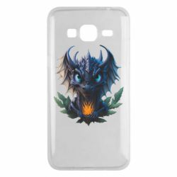 Чехол из раздела ShelganenOK черный дракон в листьях для Samsung J3 2016 - FATLINE Чехол из раздела ShelganenOK черный дракон в листьях для Samsung J3 2016