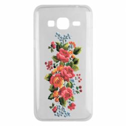 Чехол из раздела ShelganenOK Вышивка розы и ягоды для Samsung J3 2016 - FATLINE Чехол из раздела ShelganenOK Вышивка розы и ягоды для Samsung J3 2016