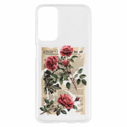 Чехол из раздела Розы Retro newspaper and roses для Samsung M23 5G/M13 4G - FATLINE Чехол из раздела Розы Retro newspaper and roses для Samsung M23 5G/M13 4G