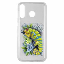 Чехол из раздела Авторские принты Collage with chameleon and succulents для Samsung M30 - FATLINE Чехол из раздела Авторские принты Collage with chameleon and succulents для Samsung M30