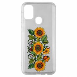 Чехол из раздела ShelganenOK Имитация вышивки подсолнушки для Samsung M30s - FATLINE Чехол из раздела ShelganenOK Имитация вышивки подсолнушки для Samsung M30s