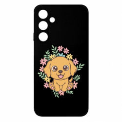 Чехол из раздела Авторские принты Собака флорист в цветках для Samsung M35 5G - FATLINE Чехол из раздела Авторские принты Собака флорист в цветках для Samsung M35 5G