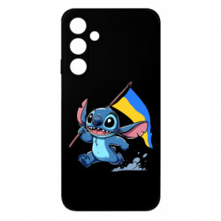 Чехол из раздела Лило и Стич Стич с украинским флагом для Samsung M35 5G - FATLINE Чехол из раздела Лило и Стич Стич с украинским флагом для Samsung M35 5G
