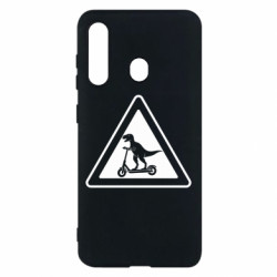 Чехол из раздела Авторские принты Осторожно: Динозавры на электросамокатах для Samsung M40 - FATLINE Чехол из раздела Авторские принты Осторожно: Динозавры на электросамокатах для Samsung M40