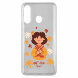 Чехол из раздела Авторские принты Время Осени. Женщина с осенними листьями для Samsung M40 - FATLINE Чехол из раздела Авторские принты Время Осени. Женщина с осенними листьями для Samsung M40