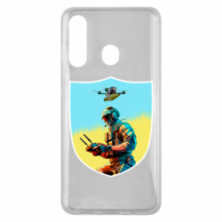 Чехол из раздела Mastiks Шеврон БПЛА для Samsung M40 - FATLINE Чехол из раздела Mastiks Шеврон БПЛА для Samsung M40