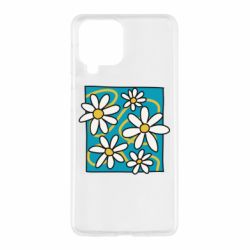 Чехол из раздела Авторские принты Ромашки на голубом для Samsung M53 - FATLINE Чехол из раздела Авторские принты Ромашки на голубом для Samsung M53