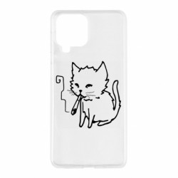 Чехол из раздела Прикольные рисунки Smoking cat для Samsung M53 - FATLINE Чехол из раздела Прикольные рисунки Smoking cat для Samsung M53