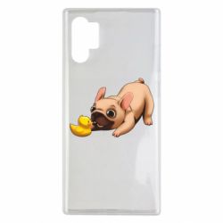Чехол из раздела Бульдог Французский бульдог с уточкой для Samsung Note 10 Plus - FATLINE Чехол из раздела Бульдог Французский бульдог с уточкой для Samsung Note 10 Plus
