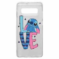 Чохол з розділу Ліло та Стіч Стіч Love для Samsung S10+ - FATLINE Чохол з розділу Ліло та Стіч Стіч Love для Samsung S10+