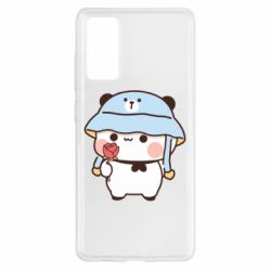 Чехол из раздела Bubu and Dudu Мишка с цветочком для Samsung S20 FE - FATLINE Чехол из раздела Bubu and Dudu Мишка с цветочком для Samsung S20 FE