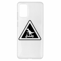 Чехол из раздела Авторские принты Осторожно: Динозавры на электросамокатах для Samsung S20+ - FATLINE Чехол из раздела Авторские принты Осторожно: Динозавры на электросамокатах для Samsung S20+
