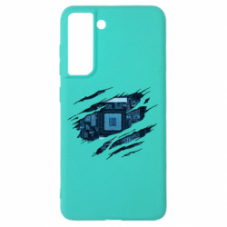 Чехол из раздела Программистам Motherboard through the T-Shirt для Samsung S21 FE - FATLINE Чехол из раздела Программистам Motherboard through the T-Shirt для Samsung S21 FE