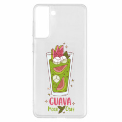 Чехол из раздела Авторские принты Зеленый Коктейль Гуава для Samsung S21+ - FATLINE Чехол из раздела Авторские принты Зеленый Коктейль Гуава для Samsung S21+
