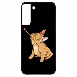 Чехол из раздела Бульдог новогодний бульдог с дудочкой для Samsung S22 Plus - FATLINE Чехол из раздела Бульдог новогодний бульдог с дудочкой для Samsung S22 Plus