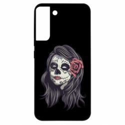 Чехол из раздела Авторские принты Sugar girl with a rose для Samsung S22 Plus - FATLINE Чехол из раздела Авторские принты Sugar girl with a rose для Samsung S22 Plus