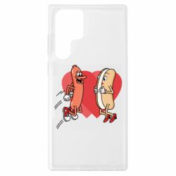 Чехол из раздела 14 Февраля Hot dog love для Samsung S22 Ultra - FATLINE Чехол из раздела 14 Февраля Hot dog love для Samsung S22 Ultra