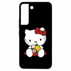 Чехол из раздела Hello Kitty Kitty с букетиком для Samsung S22 - FATLINE Чехол из раздела Hello Kitty Kitty с букетиком для Samsung S22