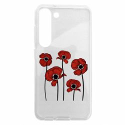 Чехол из раздела Авторские принты Цветы вокруг следов от пуль для Samsung S23 - FATLINE Чехол из раздела Авторские принты Цветы вокруг следов от пуль для Samsung S23