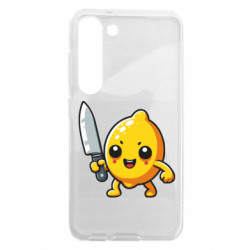 Чехол из раздела Авторские принты Лимон с ножом для Samsung S23 - FATLINE Чехол из раздела Авторские принты Лимон с ножом для Samsung S23