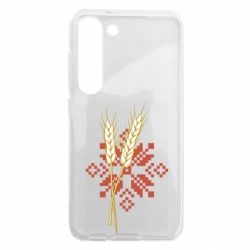 Чехол из раздела Авторские принты Ростки пшеницы с вышивкой для Samsung S23 - FATLINE Чехол из раздела Авторские принты Ростки пшеницы с вышивкой для Samsung S23