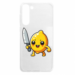 Чехол из раздела Авторские принты Лимон с ножом для Samsung S23 Plus - FATLINE Чехол из раздела Авторские принты Лимон с ножом для Samsung S23 Plus